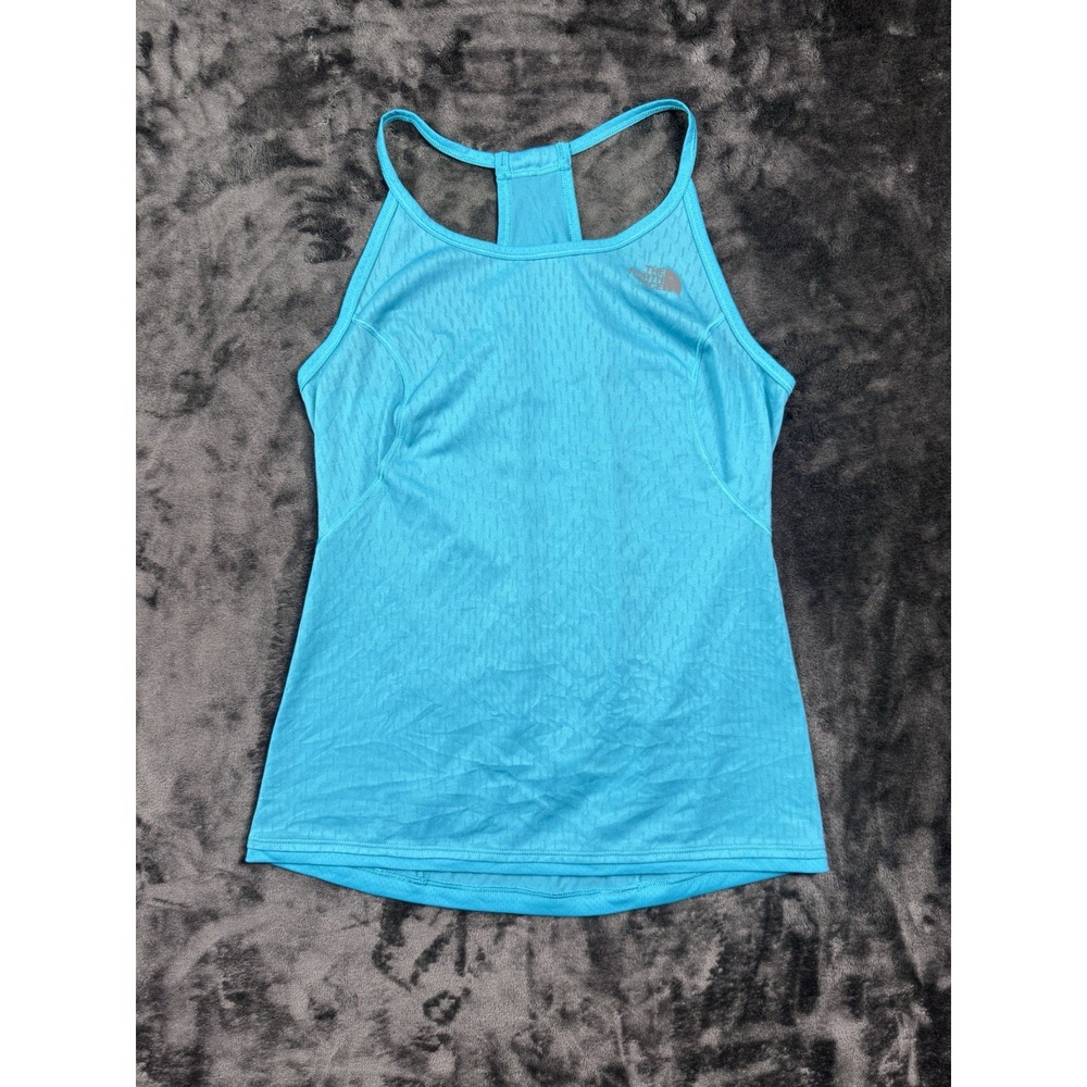 The North Face Women's S FlashDry Teal Turquoise Racerback Athletic Tank Top
